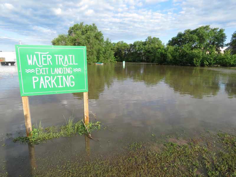 Central Avenue, west side, water trail